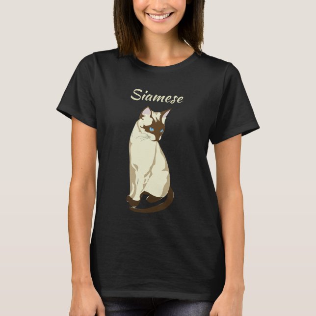 T-shirt Tee - shirt de chats de Siamese (Devant)