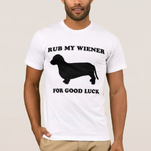 T-shirt TEE - SHIRT de CHIEN de SAUCISSE - "frottez ma