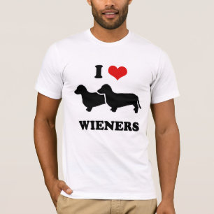 T-shirt TEE - SHIRT de CHIEN de SAUCISSE - "j'aime mes