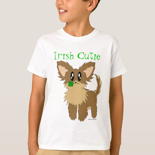 T-shirt Tee - shirt de chiot de Cutie d'Irlandais (Devant)