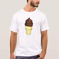 Tee - shirt de cône de crème glacée au chocolat do