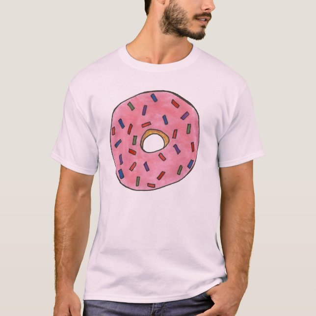T-shirt Tee - shirt de doughnut beurrée rose (Devant)