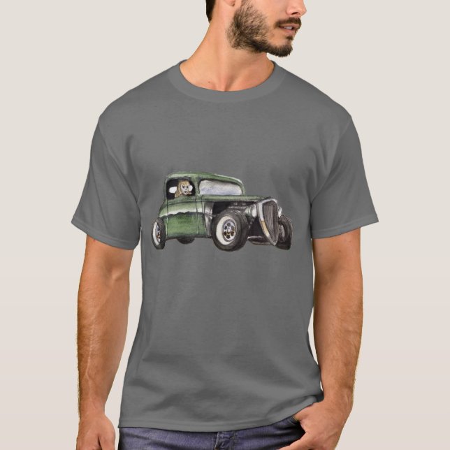 T-shirt Tee - shirt de fille de hot rod (Devant)