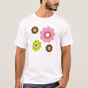 T-shirt Tee - shirt de filles de flower power
