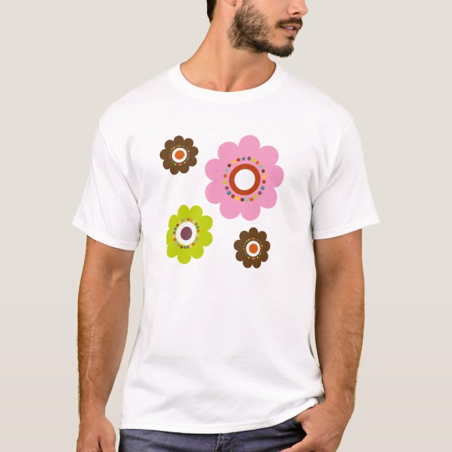 T-shirt Tee - shirt de filles de flower power (Devant)