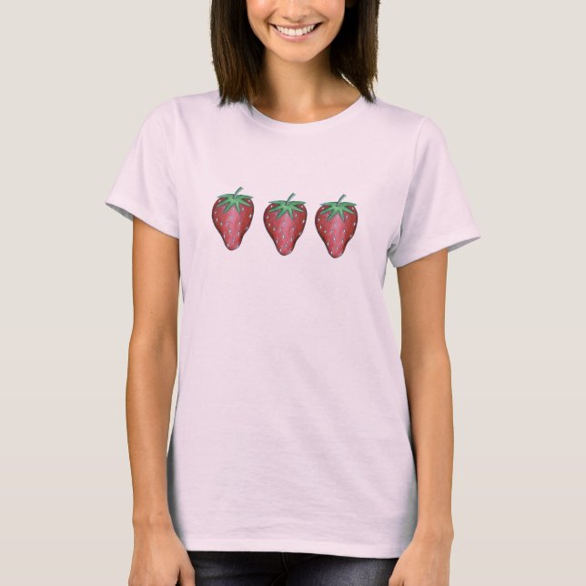 T-shirt Tee - shirt de fraises sucrées fraises rouges (Devant)