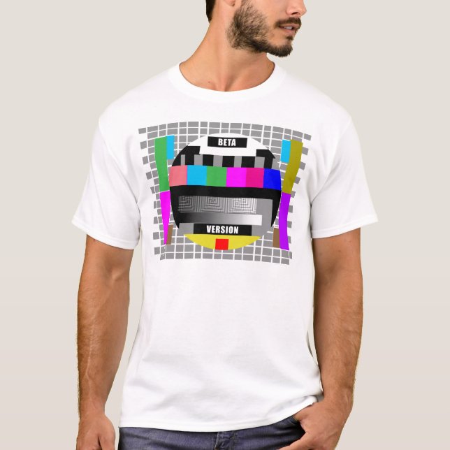 T-shirt Tee - shirt de geek, CARTE-TEST de VERSION BÊTA (Devant)