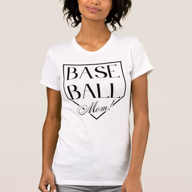 T-shirt Tee-shirt de Jour Personnalisé de Baseball Maman a (Devant)
