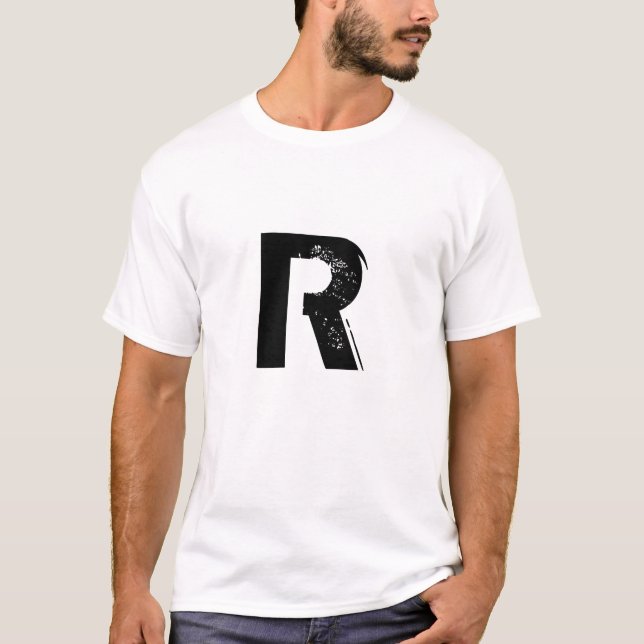 T-shirt tee - shirt de la lettre R (Devant)