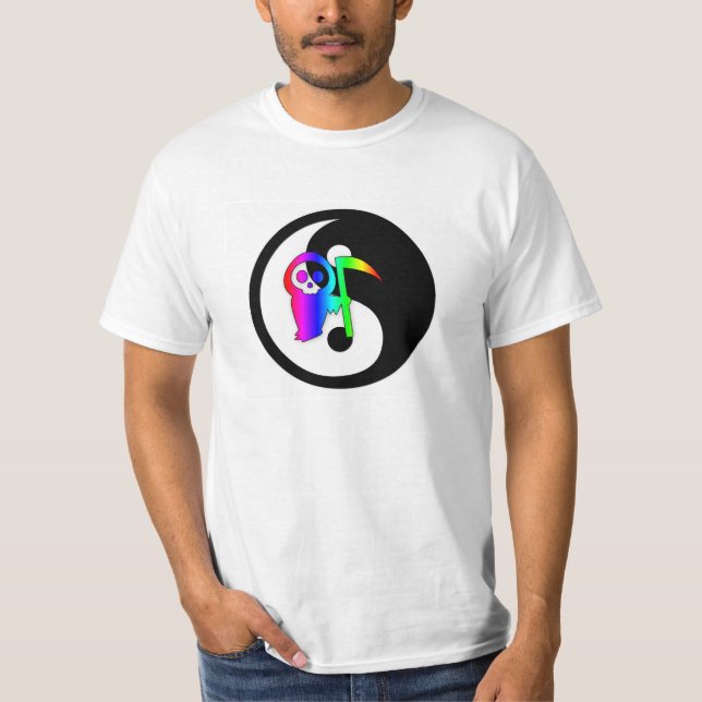 T-shirt Tee - shirt de la mort de Yin Yang (Devant)