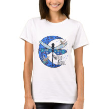 Tee - shirt de lune mystique pour femme