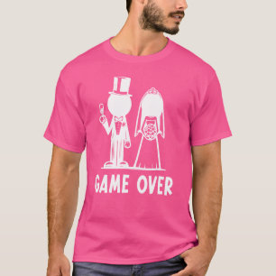 T-shirt Tee-shirt de marié Game Over Bachelor pour enterre