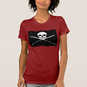 T-shirt Tee - shirt de musique de cannelure de pirate