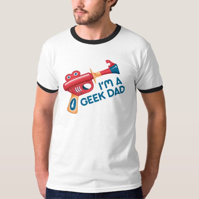 T-shirt Tee - shirt de papa de geek (Devant)