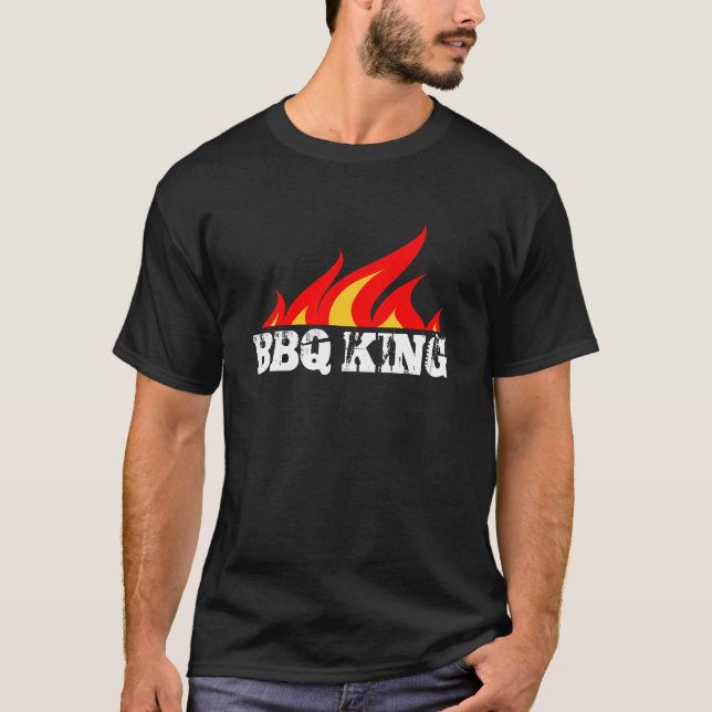 T-shirt Tee - shirt de roi de BBQ (Devant)