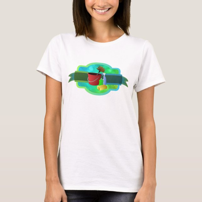 T-shirt Tee - shirt de service de nettoyage (Devant)