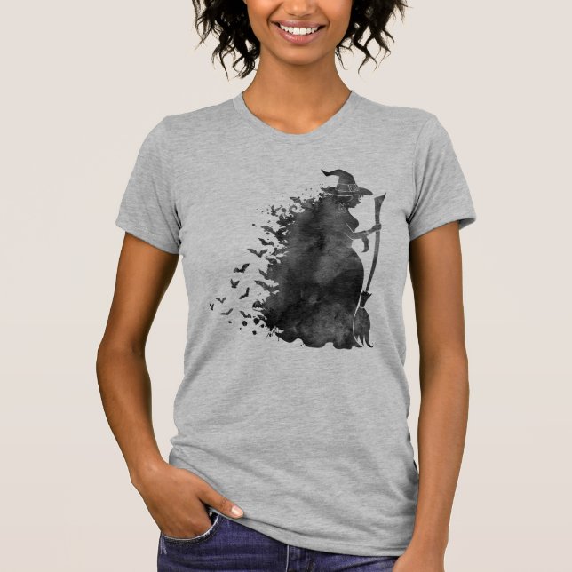 T-shirt Tee - shirt de sorcière noire (Devant)