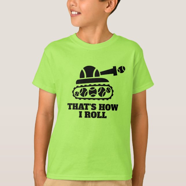 T-shirt Tee - shirt de tennis du mignon Neon Green Kid's (Devant)