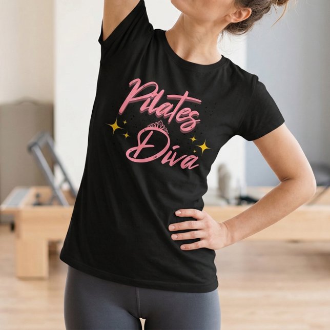 T-shirt Tee-shirt de travail Pilates Diva Citation - Décla (Pilates Diva Tshirt)