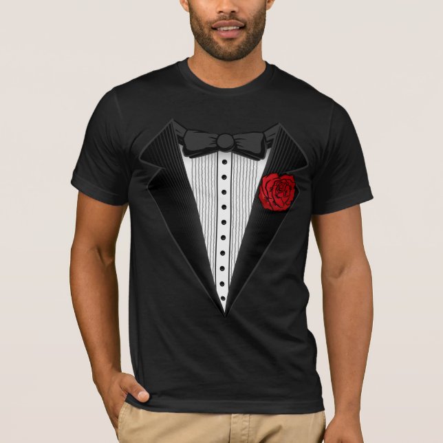 T-shirt tee - shirt de tux de smoking. chic (Devant)