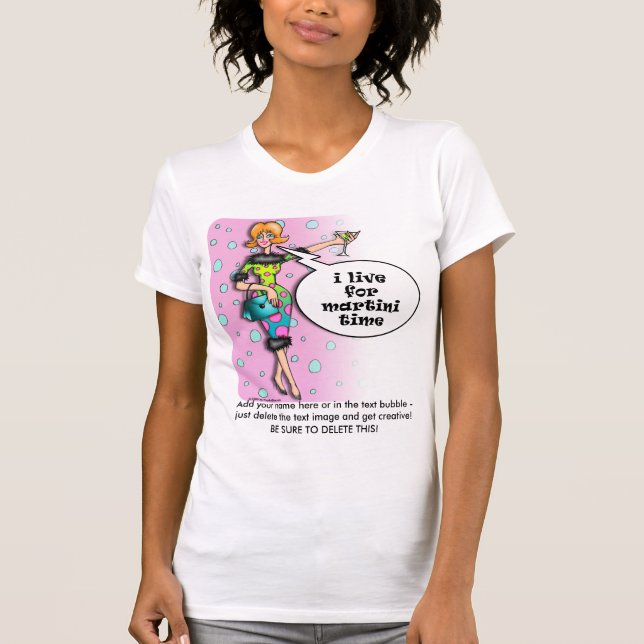 T-shirt Tee - shirt de Twofer - diva de Martini de point (Devant)