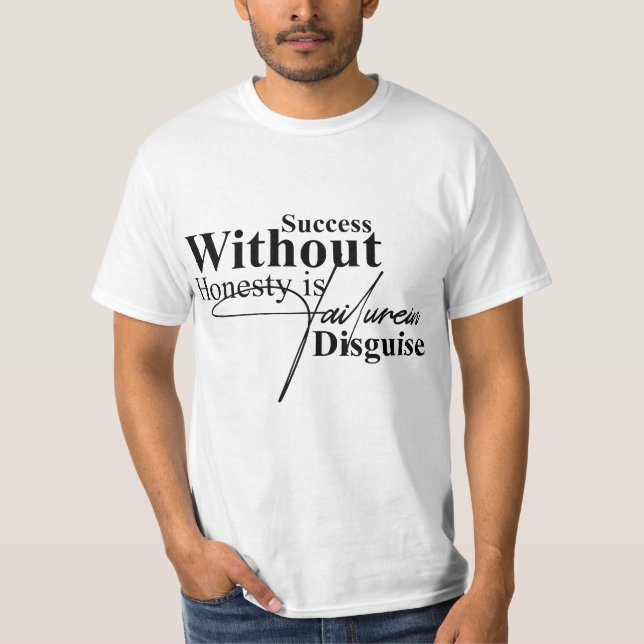 T-shirt Tee-shirt de typographie d'intégrité inspirante (Devant)