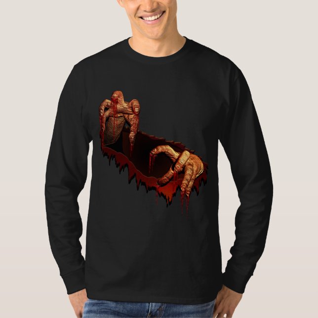 T-shirt Tee - shirt de vampires de zombi d'horreur de (Devant)
