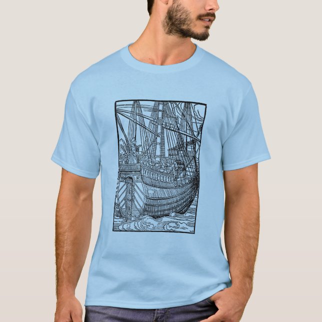 T-shirt Tee - shirt de voilier de Galleon (Devant)