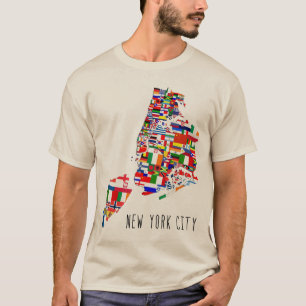 T-shirt Tee - shirt des drapeaux de la ville de New York