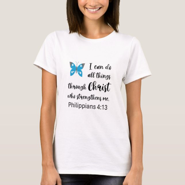 T-shirt Tee - shirt des femmes - Je peux faire tout Papill (Devant)