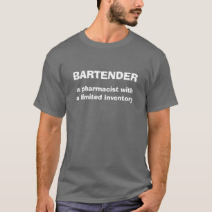 T-shirt Tee - shirt d'humour de définition de barman