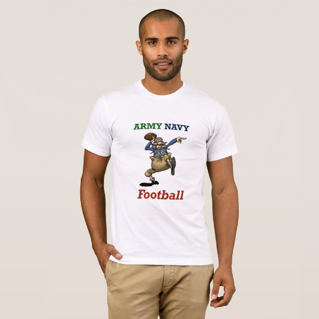 T-shirt Tee - shirt d'Humour de football de l'armée et de  (Devant entier)