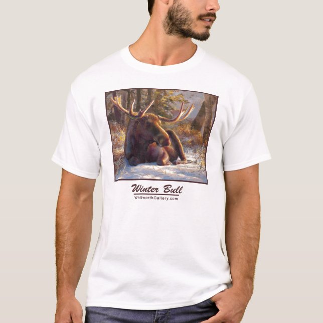 T-shirt Tee - shirt d'orignaux de Taureau des hommes (Devant)