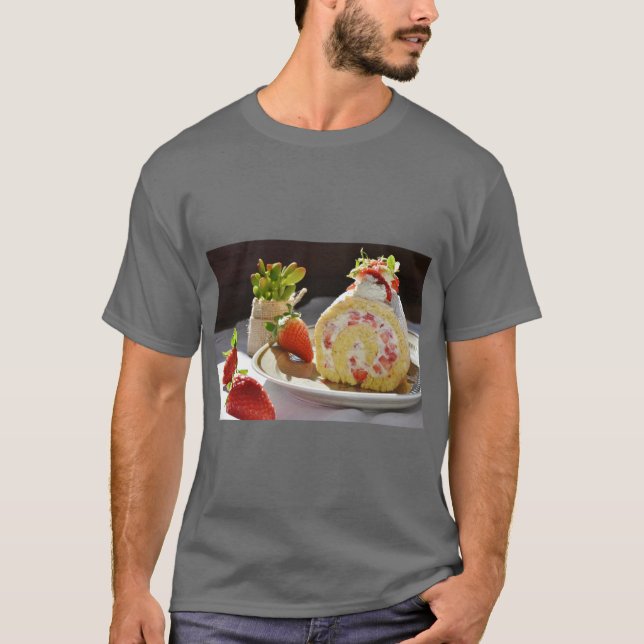 T-shirt Tee-shirt doux à la fraise roulée (Devant)