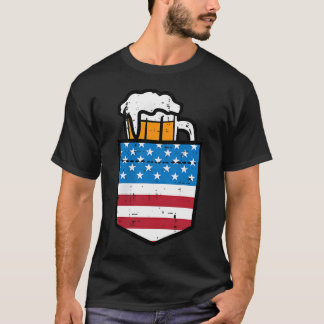 T-shirt Tee-shirt drôle avec drapeau américain pour le 14