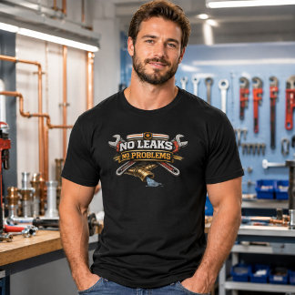 T-shirt Tee-shirt drôle de plombier sans fuites, pas de pr