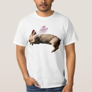 T-shirt Tee - shirt drôle mignon de porc de vol