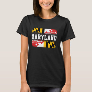 T-shirt Tee - shirt du drapeau de l'État du Maryland