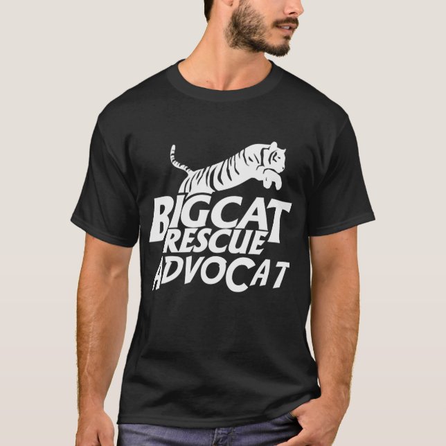 T-shirt Tee - shirt du logo AdvoCat Secourt Big Cat (Devant)