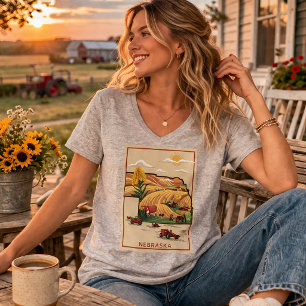 T-shirt Tee-shirt du patrimoine du cœur du Nebraska