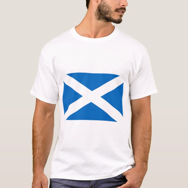 T-shirt Tee - shirt écossais de drapeau (Devant)