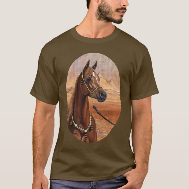 T-shirt Tee - shirt égyptien de cheval de princesse (Devant)