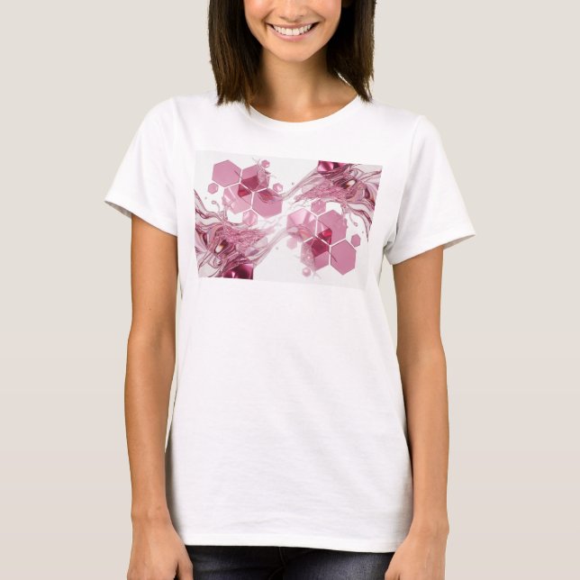 T-shirt Tee-shirt élégant argenté avec déclaration d'art a (Devant)