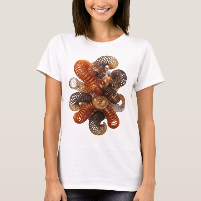 T-shirt Tee-shirt élégant argenté avec une déclaration d'A (Devant)