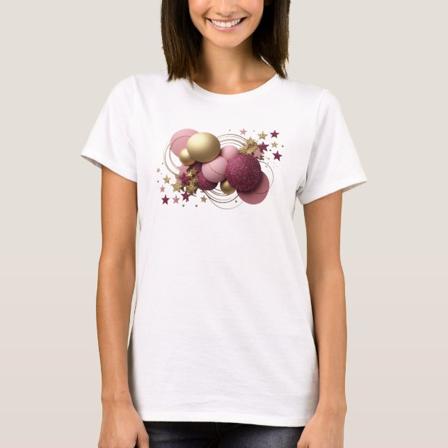 T-shirt Tee-shirt élégant avec déclaration d'art abstrait  (Devant)