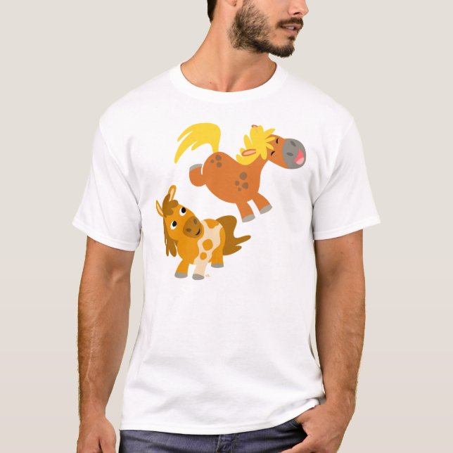T-shirt Tee-shirt Enfants Ponies de Cartoon (Devant)
