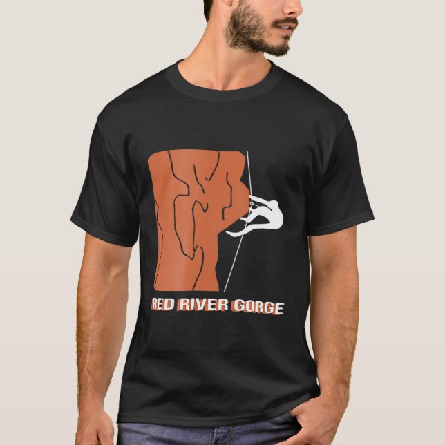 T-shirt Tee - shirt Escalade de Red River Gorge Rock (Devant)