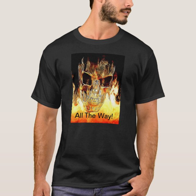 T-shirt Tee - shirt flamboyant de crâne (Devant)