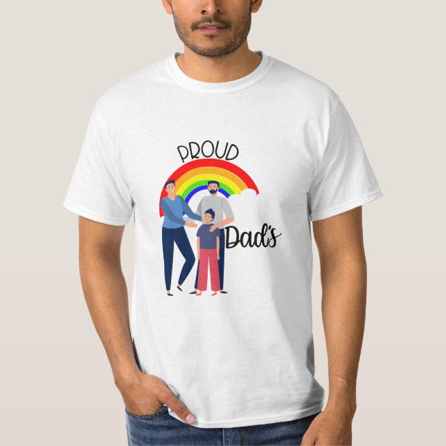 T-shirt Tee - shirt gay pride Dads (Devant)