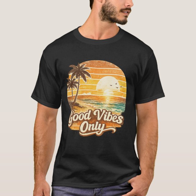 T-shirt Tee-shirt Good Vibes Only (Devant)